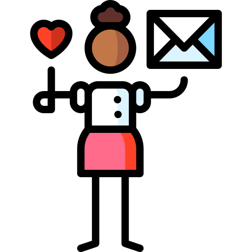 Love letter Puppet Characters Lineal Color icon