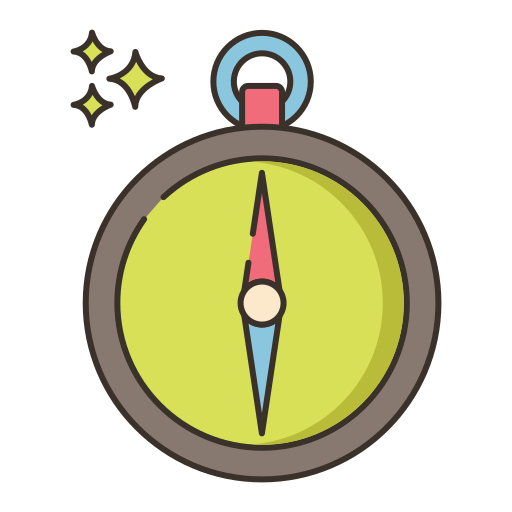 Compass Flaticons Lineal Color icon
