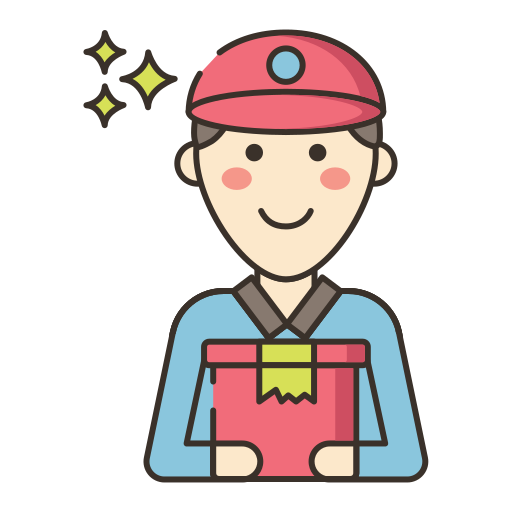 Delivery man Flaticons Lineal Color icon