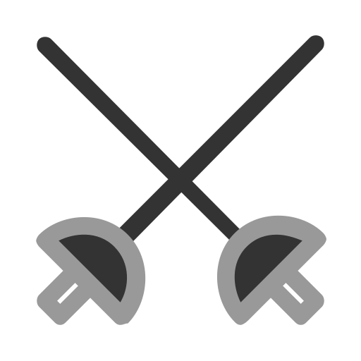 Фехтовальный меч Generic color lineal-color иконка