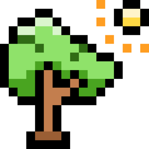 Árvore Pixel Linear color Ícone