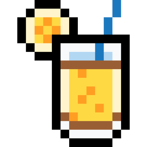 sinaasappelsap Pixel Linear color icoon
