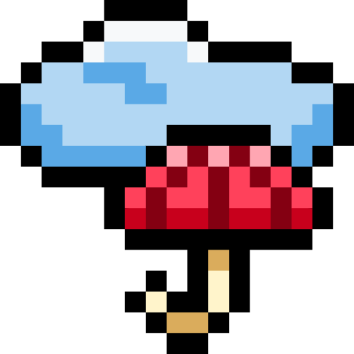 paraplu Pixel Linear color icoon