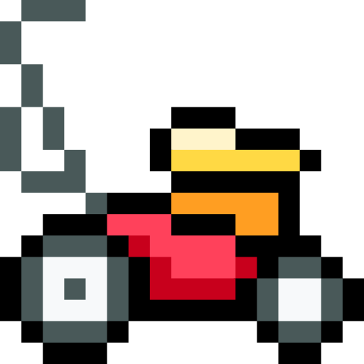cortacésped Pixel Linear color icono