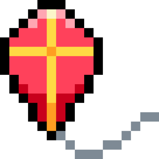 cometa Pixel Linear color icono
