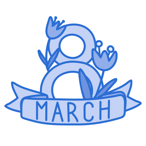 8 maart Generic color lineal-color icoon