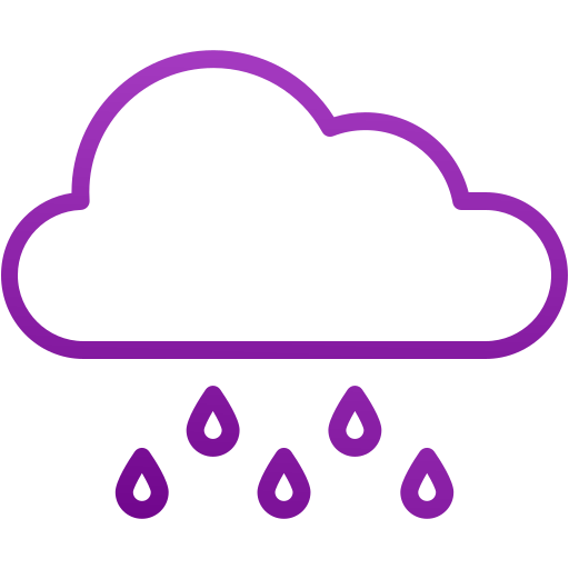 Rainy cloud Generic gradient outline icon