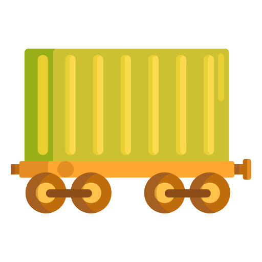 pociąg towarowy Flaticons Flat ikona