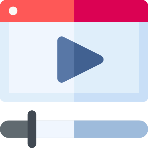 ビデオ Basic Rounded Flat icon