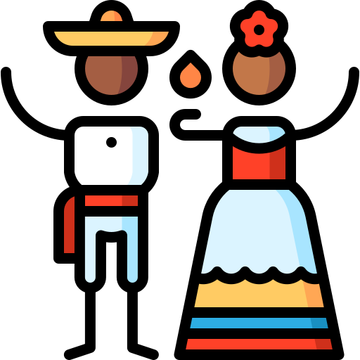 Cumbia Puppet Characters Lineal Color icon