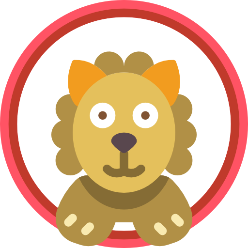 Lion Basic Miscellany Flat icon