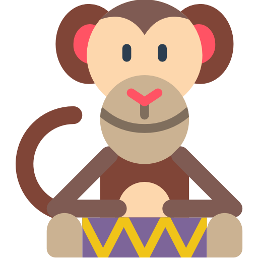 scimmia Basic Miscellany Flat icona
