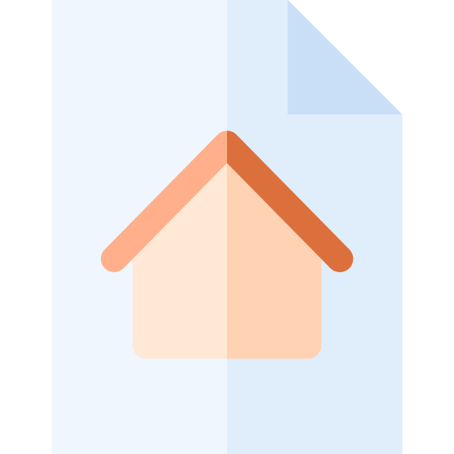 plano de la casa Basic Rounded Flat icono
