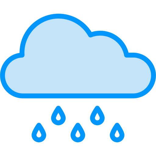 Дождливое облако Generic color lineal-color иконка
