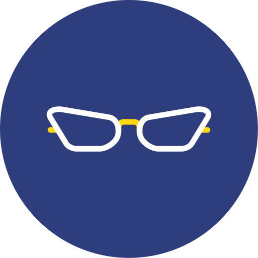 Cat eye glasses Generic color fill icon