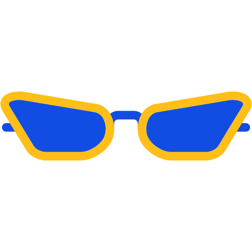 okulary typu kocie oczy Generic color fill ikona