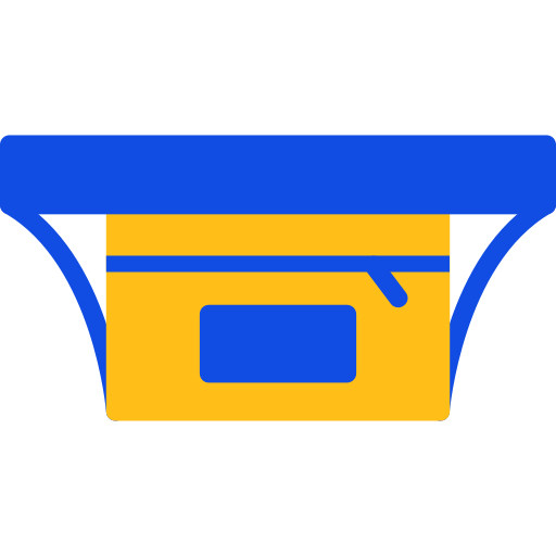 Waist bag Generic color fill icon