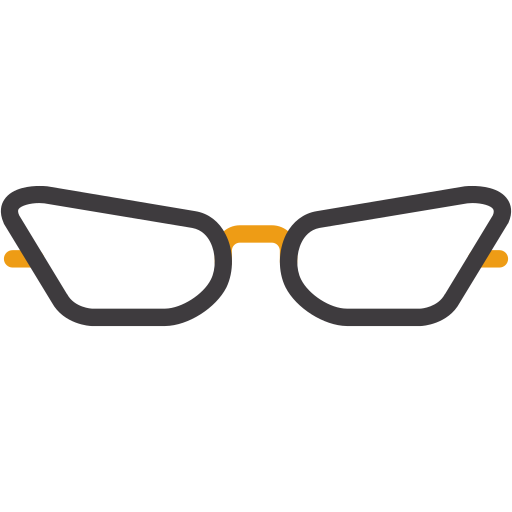 okulary typu kocie oczy Generic color outline ikona