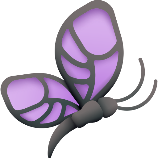 borboleta 3D Color Ícone