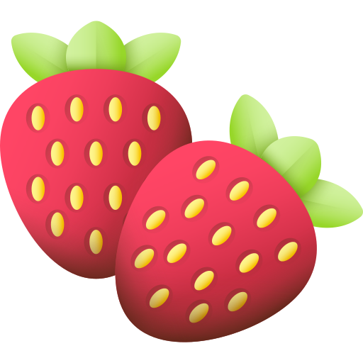 erdbeere 3D Color icon