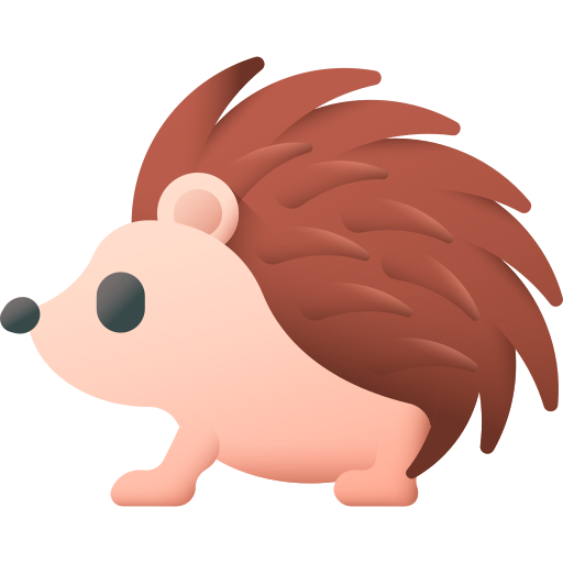 Hedgehog 3D Color icon