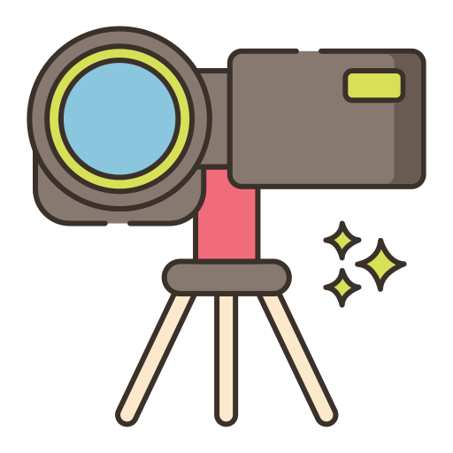 camcorder Flaticons Lineal Color icoon