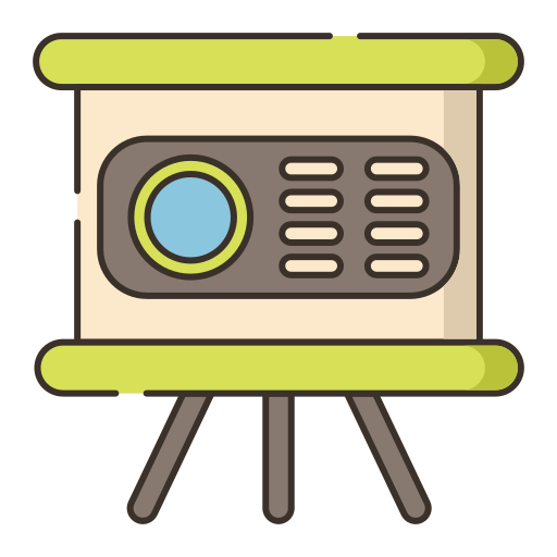 beamer Flaticons Lineal Color icon
