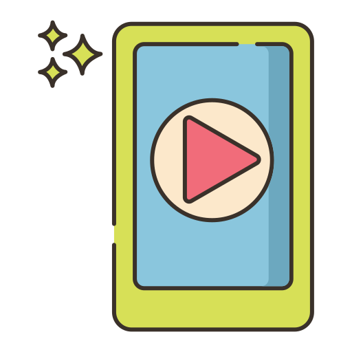 reprodutor de vídeo Flaticons Lineal Color Ícone