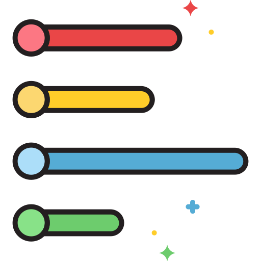 Horizontal Flaticons Lineal Color icon