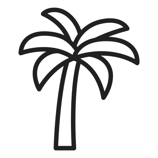 drzewo palmowe Generic outline ikona