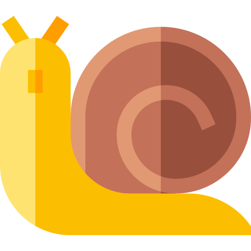 escargot Basic Straight Flat Icône