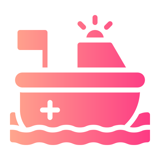 barca di salvataggio Generic gradient fill icona