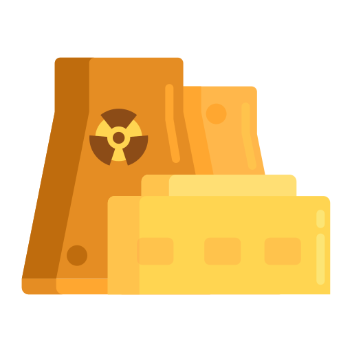 elektrownia jądrowa Flaticons Flat ikona