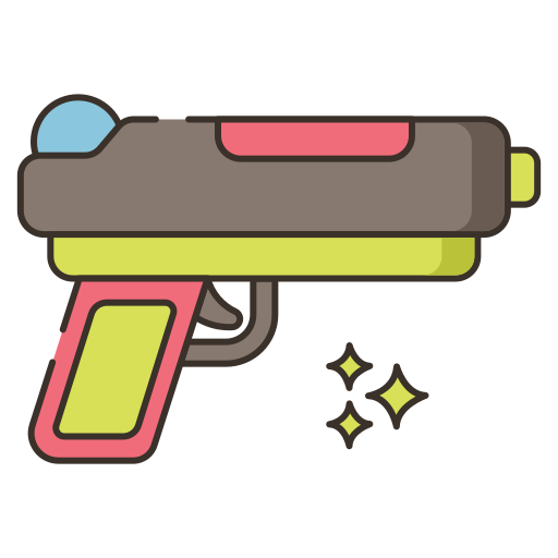 pistolet Flaticons Lineal Color ikona