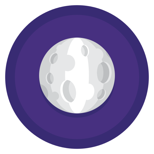 Moon Flaticons Flat Circular icon