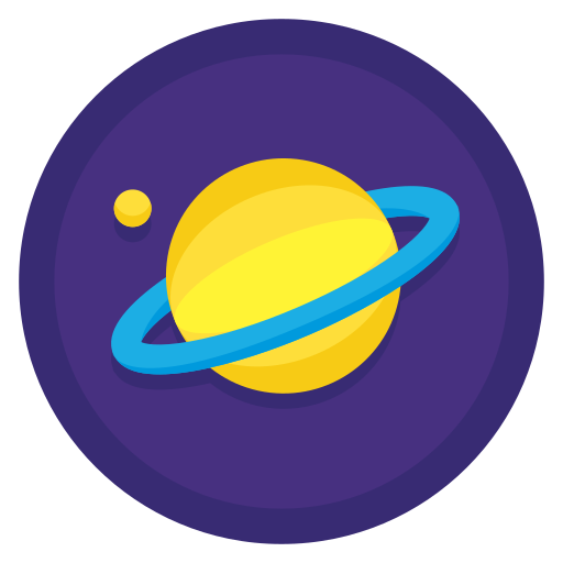 Saturn Flaticons Flat Circular icon
