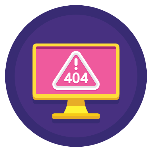 error 404 Flaticons Flat Circular icono