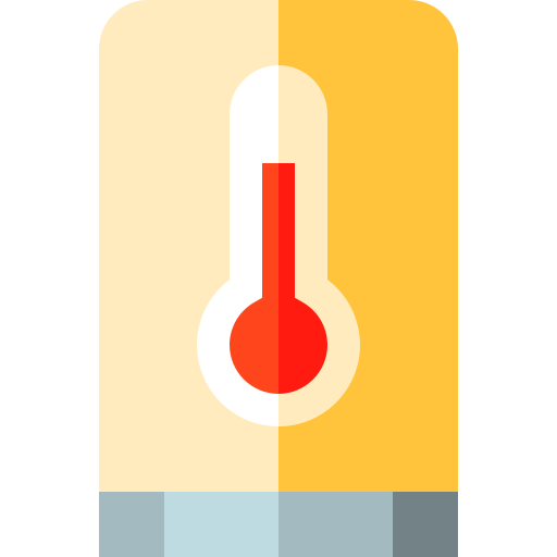 Temperature sensor Basic Straight Flat icon