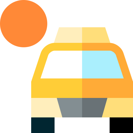 solarna taksówka Basic Straight Flat ikona
