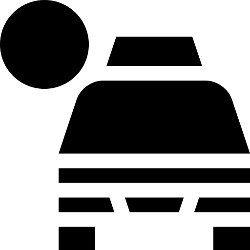 solarna taksówka Basic Straight Filled ikona