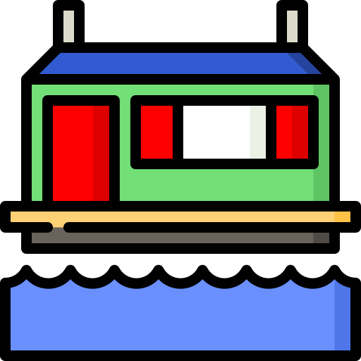 casa flotante Special Lineal color icono