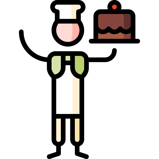 케이크 Puppet Characters Lineal Color icon