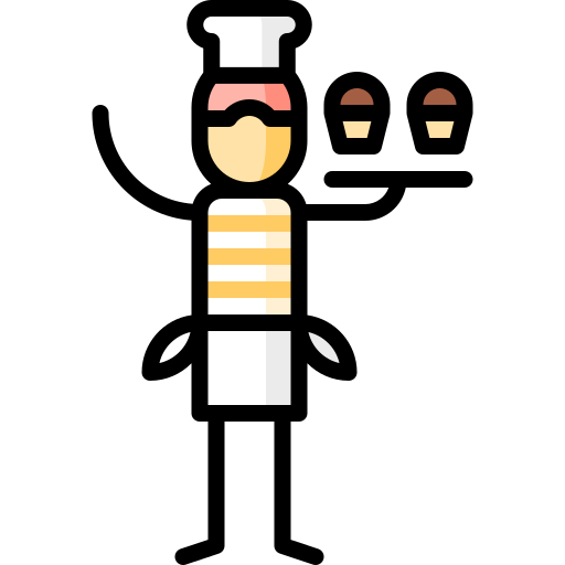 マフィン Puppet Characters Lineal Color icon