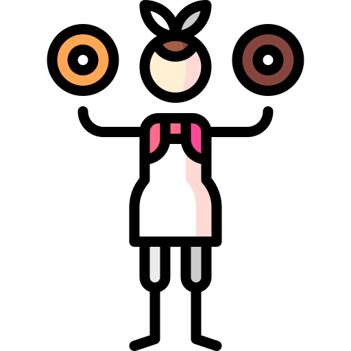 donut Puppet Characters Lineal Color icoon