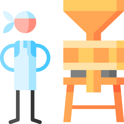 Flour mill Puppet Characters Flat icon