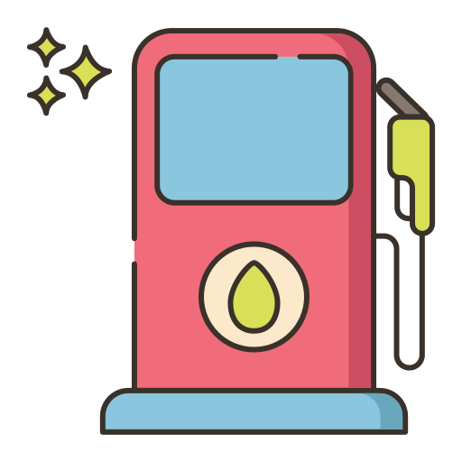 benzinestation Flaticons Lineal Color icoon