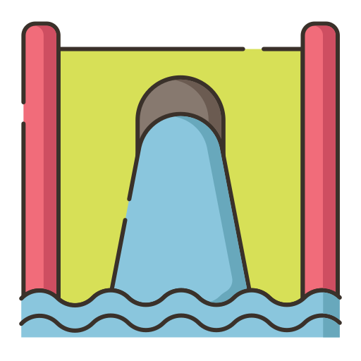 水力発電 Flaticons Lineal Color icon