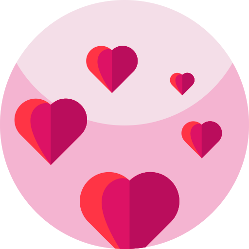 Hearts Geometric Flat Circular Flat icon