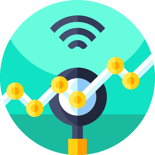 wifi-signaal Geometric Flat Circular Flat icoon