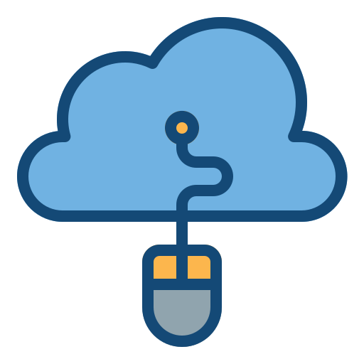cloud dienstverlening Berkahicon Lineal Color icoon